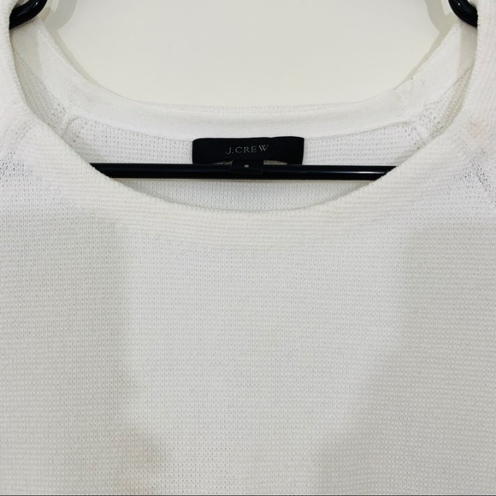 J Crew White Lace Layer Knit Top​ Women’s size small - Picture 3 of 4